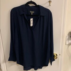 NWT Style & Co. Navy Blue Women's long Sleeve Top-Sz L